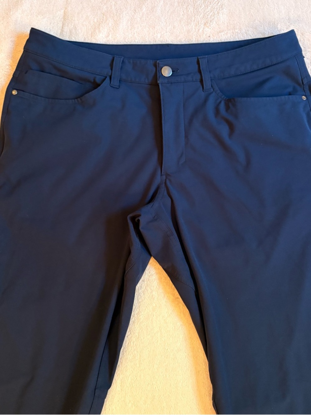 lululemon athletica ABC Navy Blue Men’s 5-Pocket Chinos Sz 33 - Picture 3 of 9